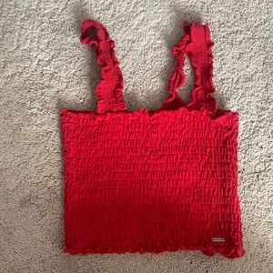 red hollister tank top. xs. never worn.